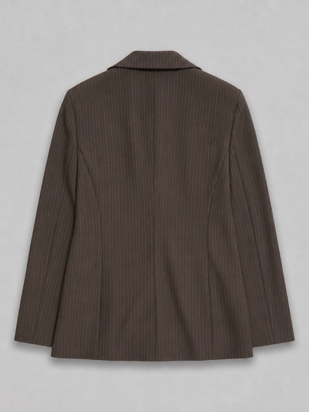 Valerie Stevens Brown Pinstripe Single-Breasted Blazer - Picture 3 of 3